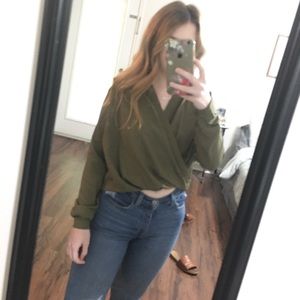 BooHoo Olive Top